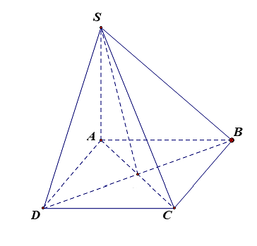 Cho h&igrave;nh ch&oacute;p \(S.ABCD\) c&oacute; đ&aacute;y l&agrave; h&igrave; (ảnh 1)