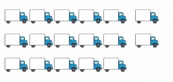 Task 1. Count and write. _____ __________ trucks (ảnh 1)