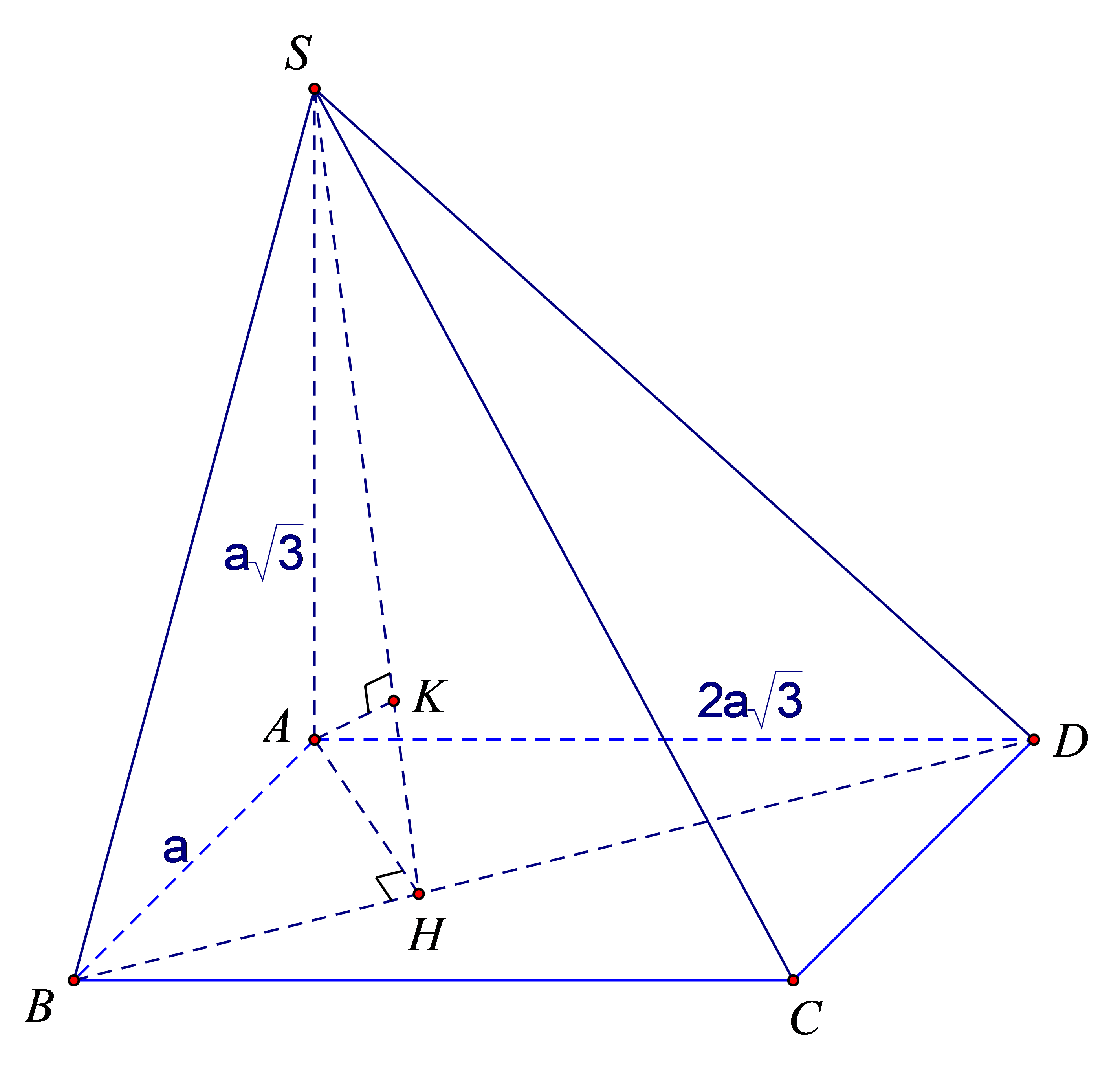 Cho h&igrave;nh ch&oacute;p \(S.ABCD\) c&oacute; đ&aacute;y \( (ảnh 1)