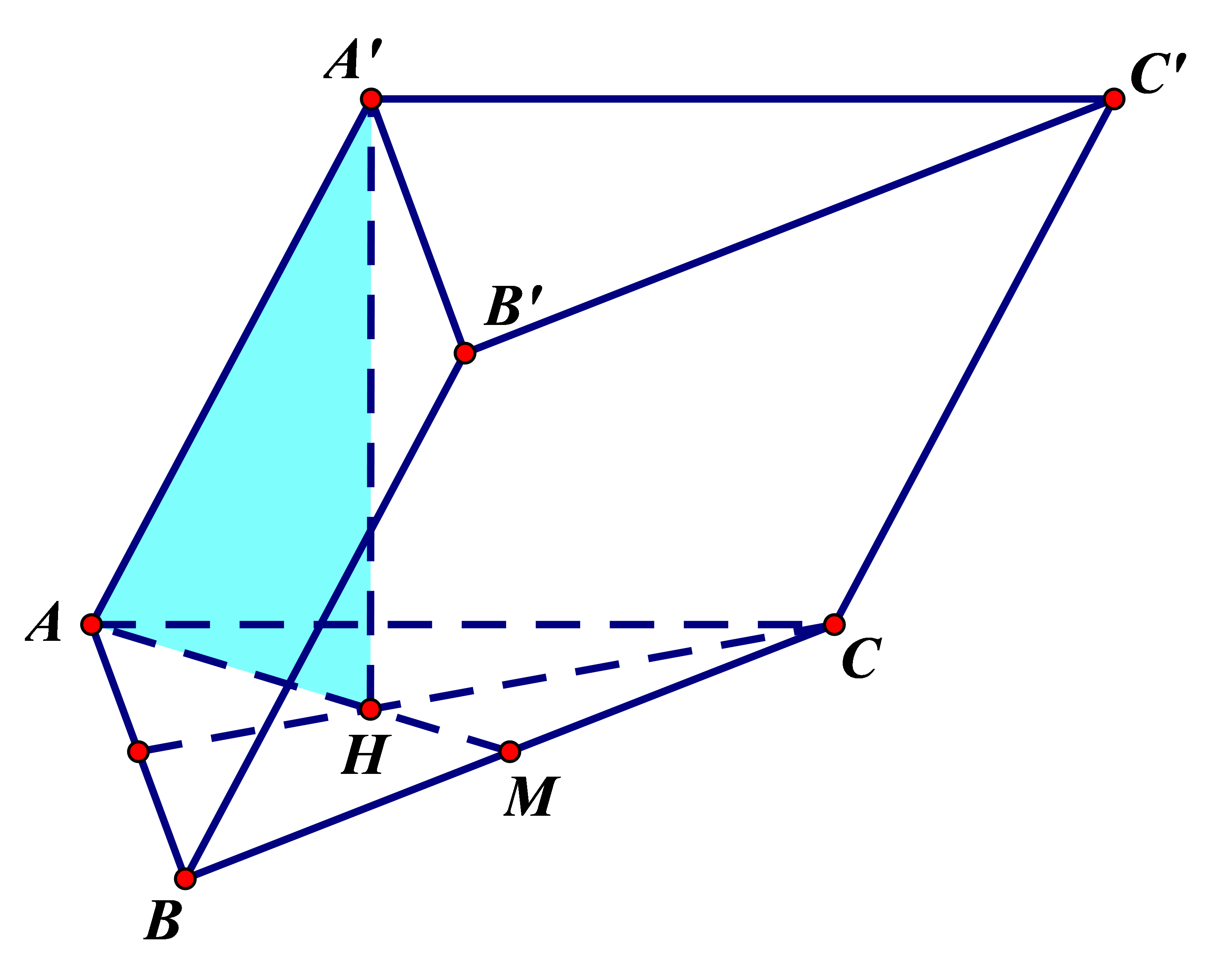 Cho hình lăng trụ tam giác \[A (ảnh 1)