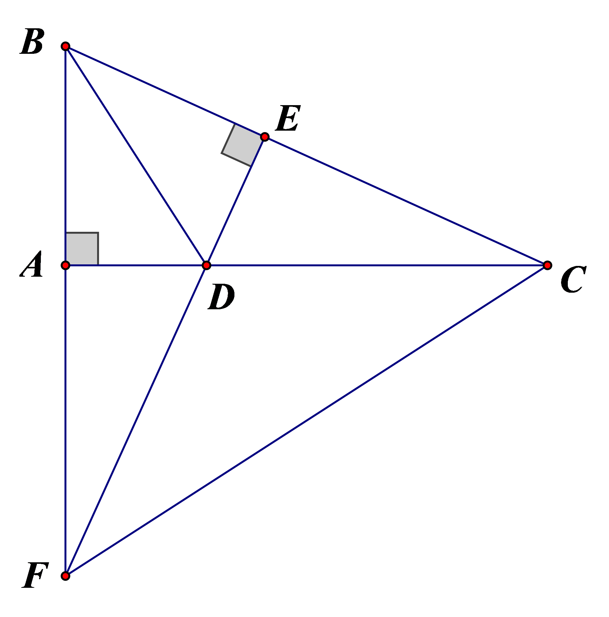 \(AD = DE\) (vì \(\Delta ABD = \Del (ảnh 1)