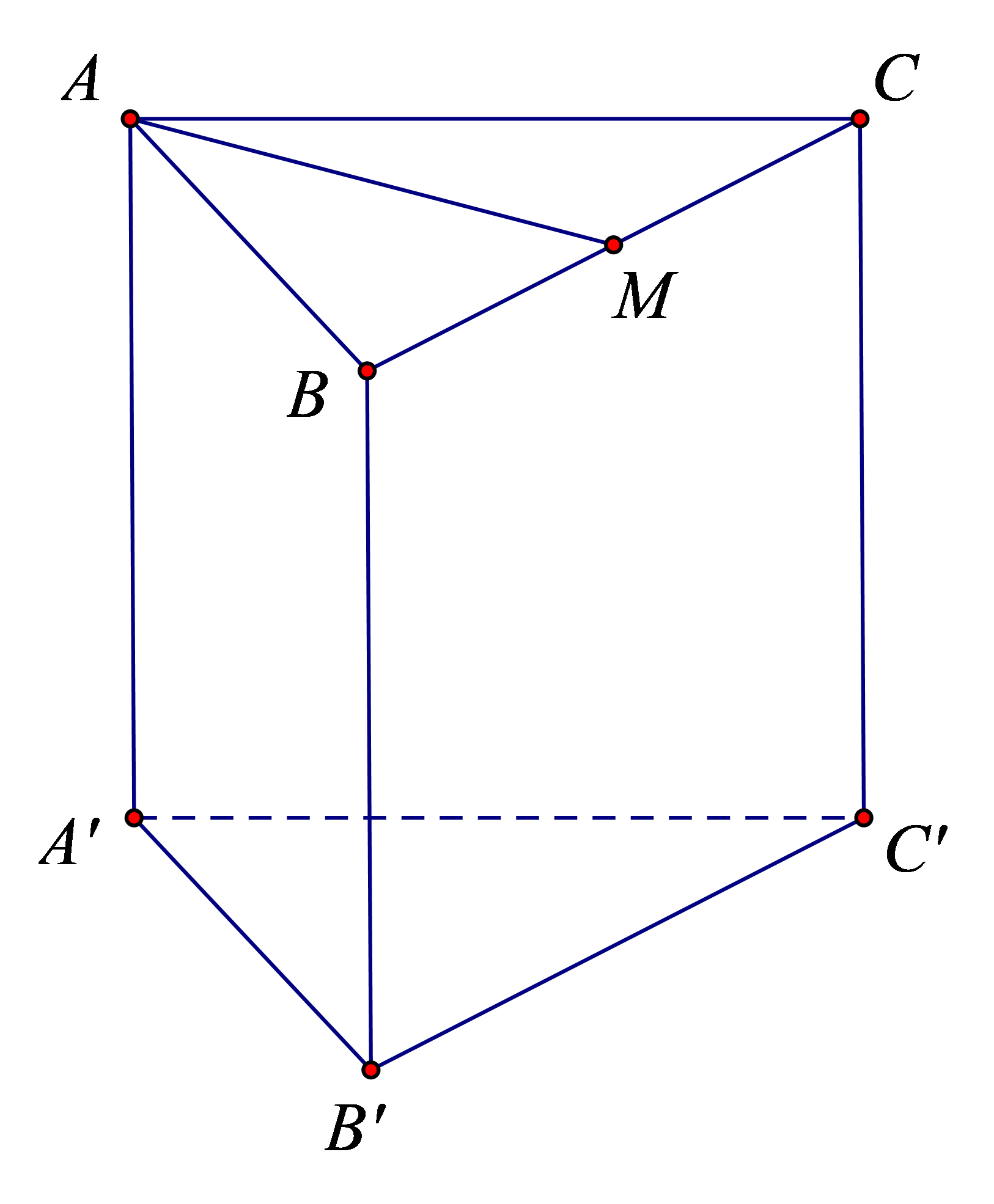 Do đó \(d\left( {AM,B'C'} \ri (ảnh 1)