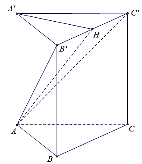 Cho khối lăng trụ tam giác đều \(AB (ảnh 1)