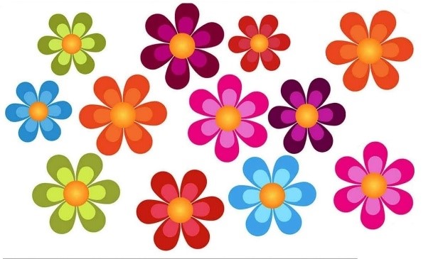 A: How many flowers are there? B: _________ flowers. (ảnh 1)