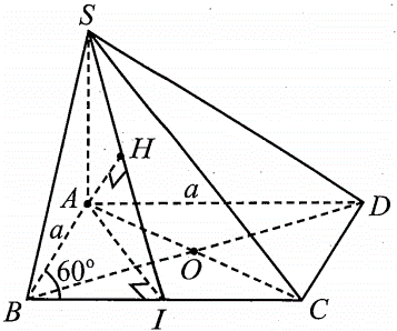 Cho hình chóp S.ABCD đáy là hìn (ảnh 1)