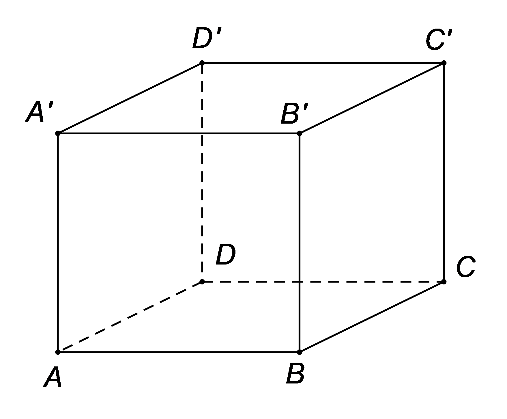 Cho hình lập phương như hình vẽ dưới. . Chọn khẳng định đúng? (ảnh 1)