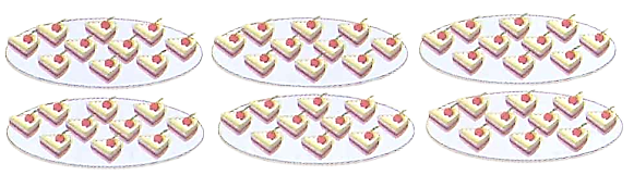 Hình bên có: (0,5 điểm)   A. 40 cái bánh	B. 50 cái bánh	C. 60 cái bánh	D. 70 cái bánh (ảnh 1)