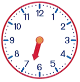 Vẽ thêm kim phút vào mỗi đồng hồ rồi điền vào chỗ trống: (2 điểm)  	Minh rời khỏi nhà lúc 6 giờ 15 phút và đến trường lúc 6 giờ rưỡi. Thời gian Minh đi từ nhà đến trường là: …… phút.	  (ảnh 2)