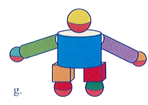 Số? (1 điểm)   Hình bên được ghép bởi: ….. khối trụ, ….. khối cầu và ….. khối lập phương. (ảnh 1)