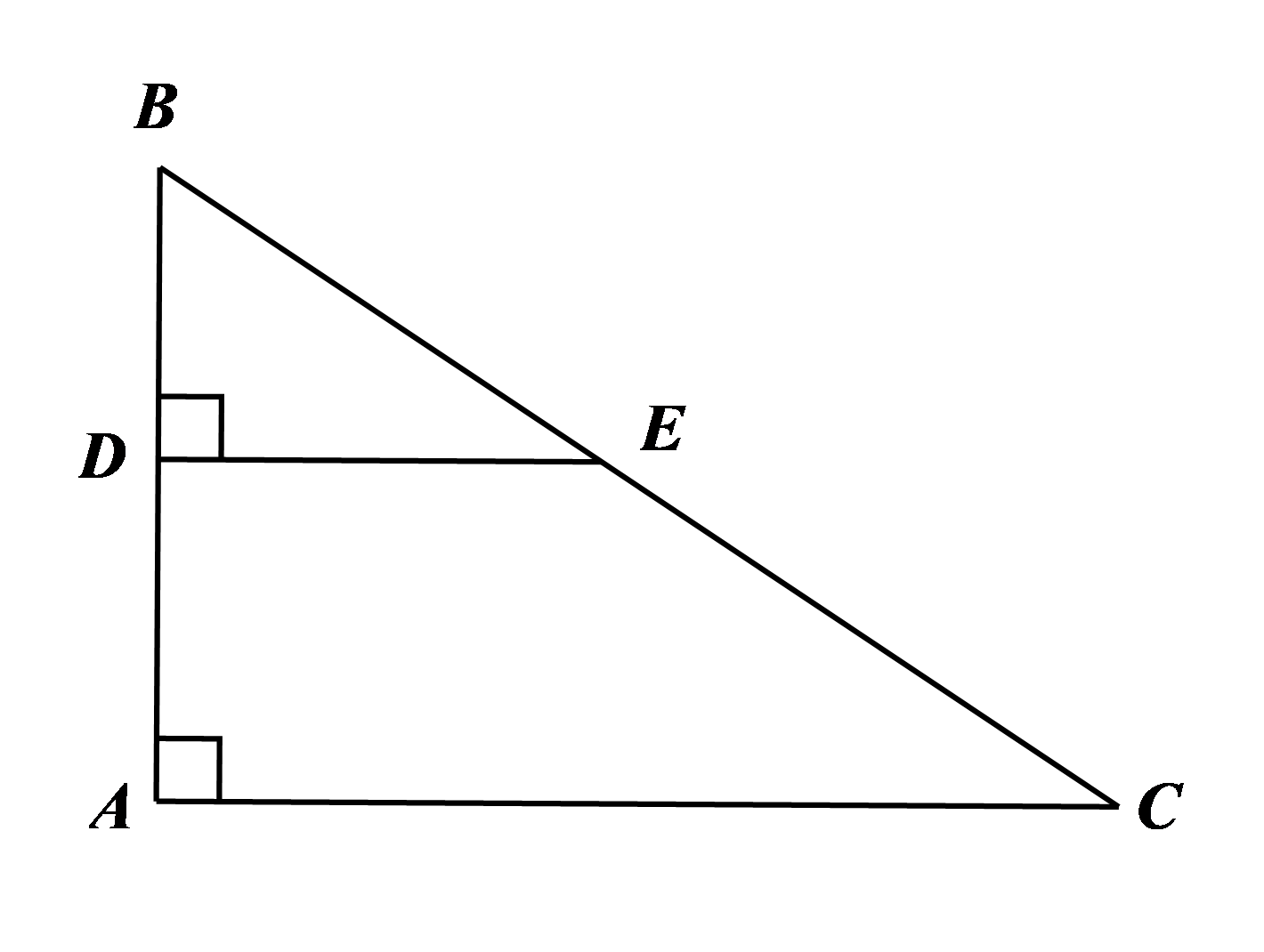 Cho hình bên. Tỉ lệ thức nào sau đây là đúng? (ảnh 1)