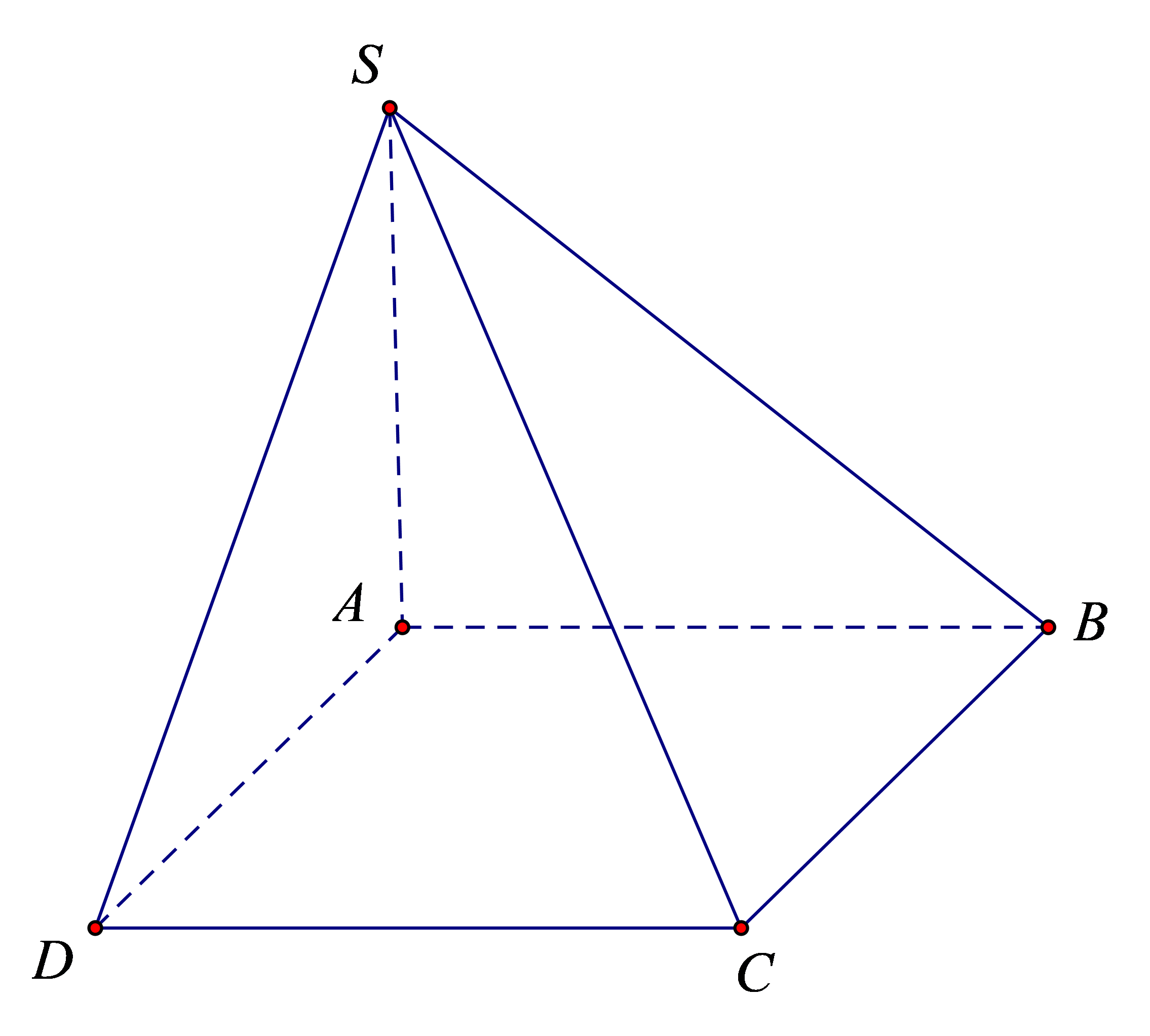 Có \(SA \bot \left( {ABCD} \right) \Rightarrow SA \bot CD\) và \(CD \bot AD\) nên \(CD \bot \left( {SAD} \right)\). Chọn A. (ảnh 1)