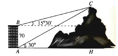 Từ hai vị trí \(A\) và \(B\) của một tòa nhà, n (ảnh 1)
