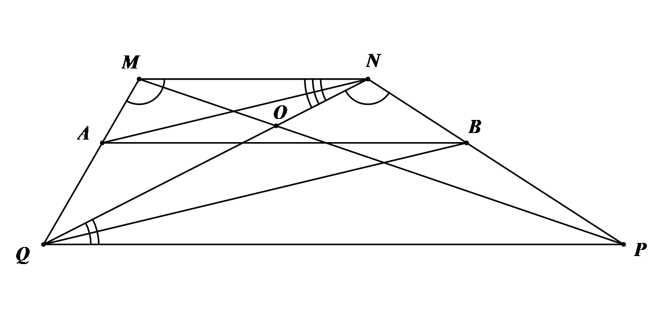 Cho hình thang \(MNPQ\) \(\ (ảnh 1)