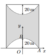 Kiến trúc sư thiết kế một khu sinh hoạt cộng đồng có dạng hình chữ nhật với chiều rộng và chiều dài lần lượt là 60 m và 80 m. Trong đó, phần được tô màu đậm là sân chơi, phần còn lại để trồng hoa. (ảnh 2)