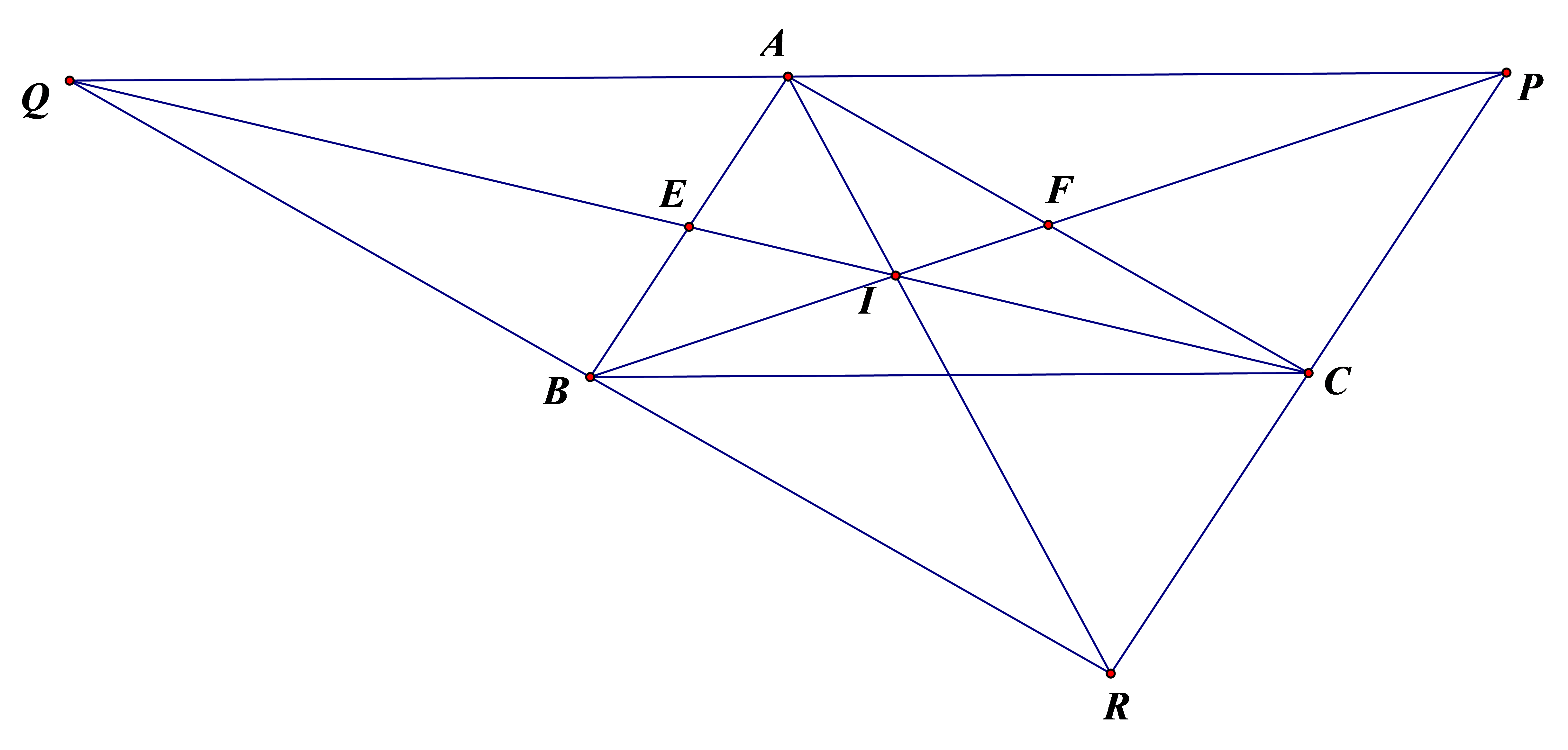 Cho tam giác \(ABC\). Gọi \(E,\,\,F\) theo th (ảnh 1)