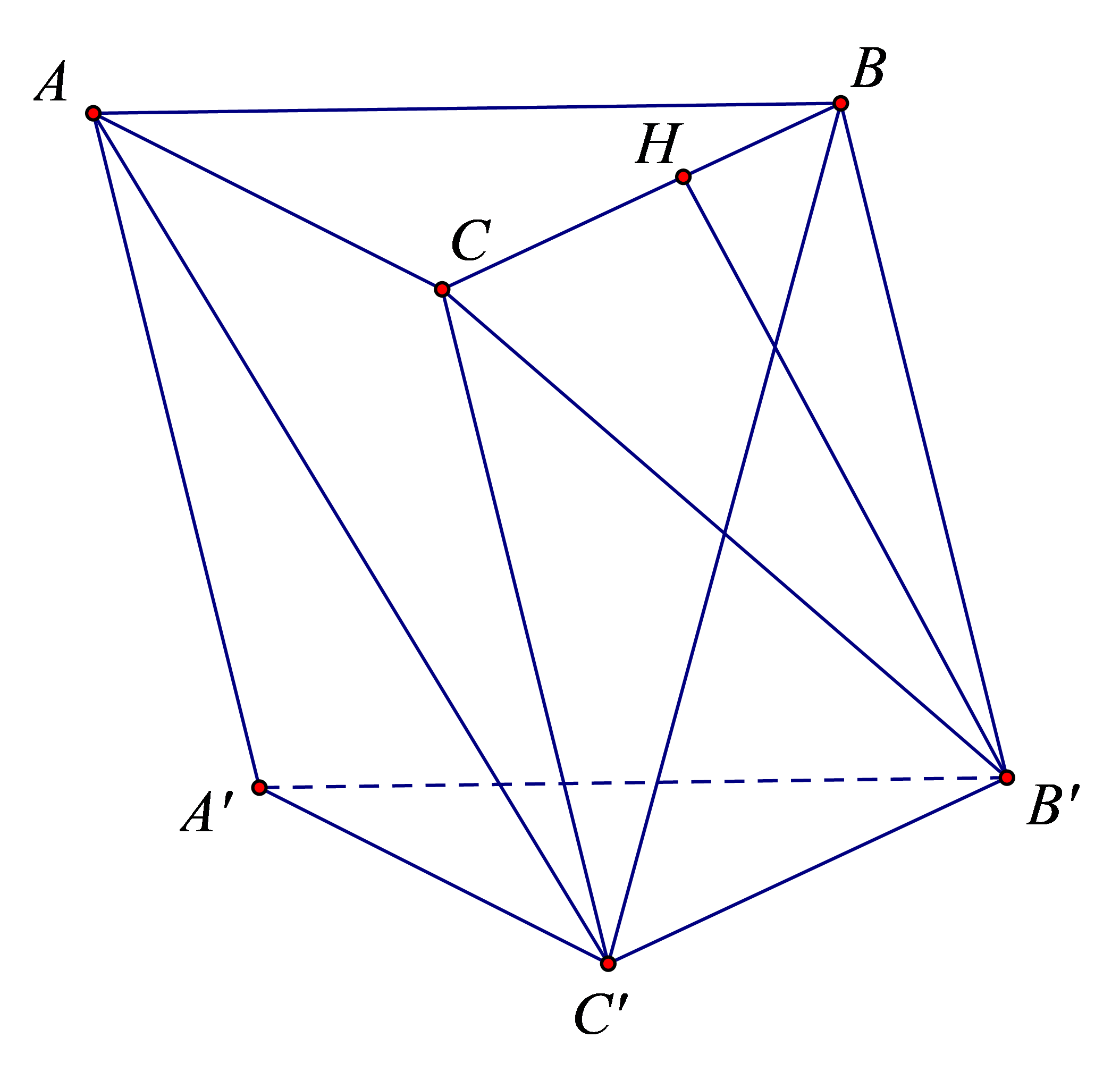 Cho lăng trụ tam giác \(ABC.A'B'C'\) có đáy là tam giác đều cạnh bằng 5, độ dài cạnh bên bằng \(20\). Biết mặt phẳng \(\left( {BCC'B'} \right)\) vuông góc với mặt phẳng đáy và \(\widehat (ảnh 1)