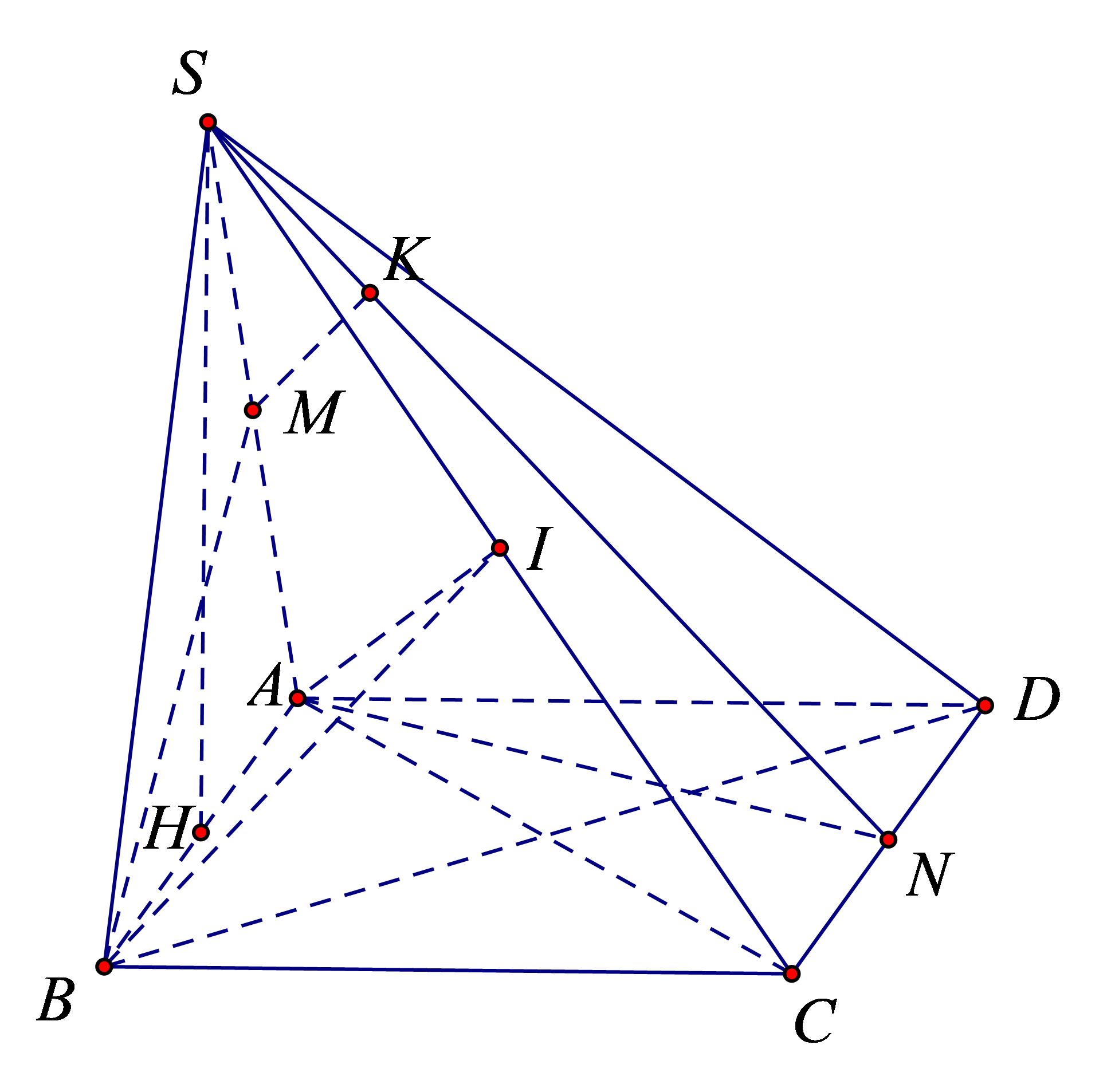 Cho hình chóp \(S.ABCD\) (ảnh 1)