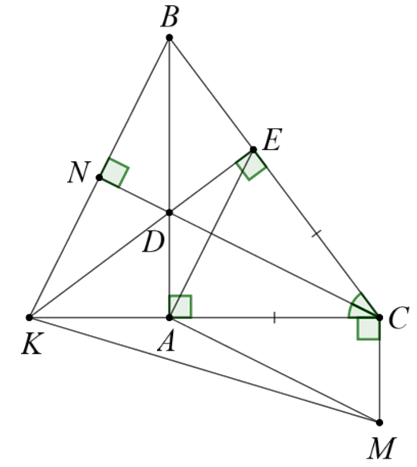 Cho \(\Delta ABC\) vuông tại \(A\) (ảnh 1)