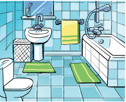 Task 2. Look and circle the word. bathroom bedroom living room (ảnh 1)