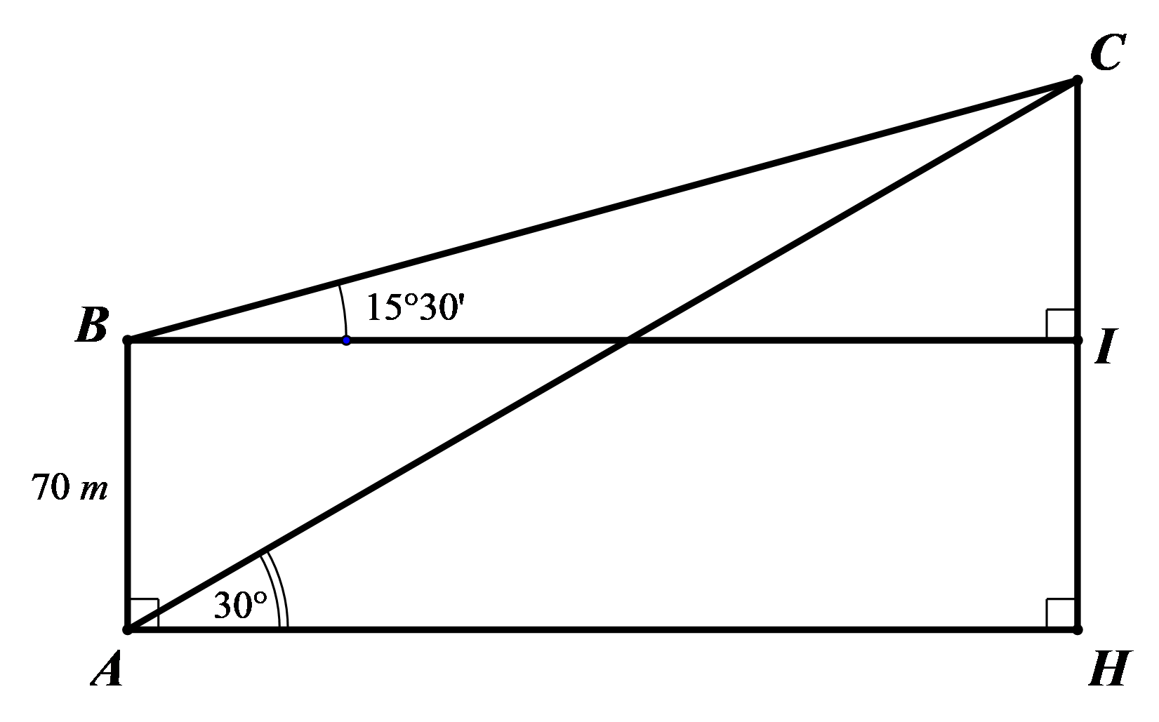 Từ hai vị trí \(A\) và \(B\) của một tòa nhà, n (ảnh 2)