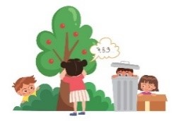 II. Listen and tick (√) the box. There is one example. (ảnh 2)