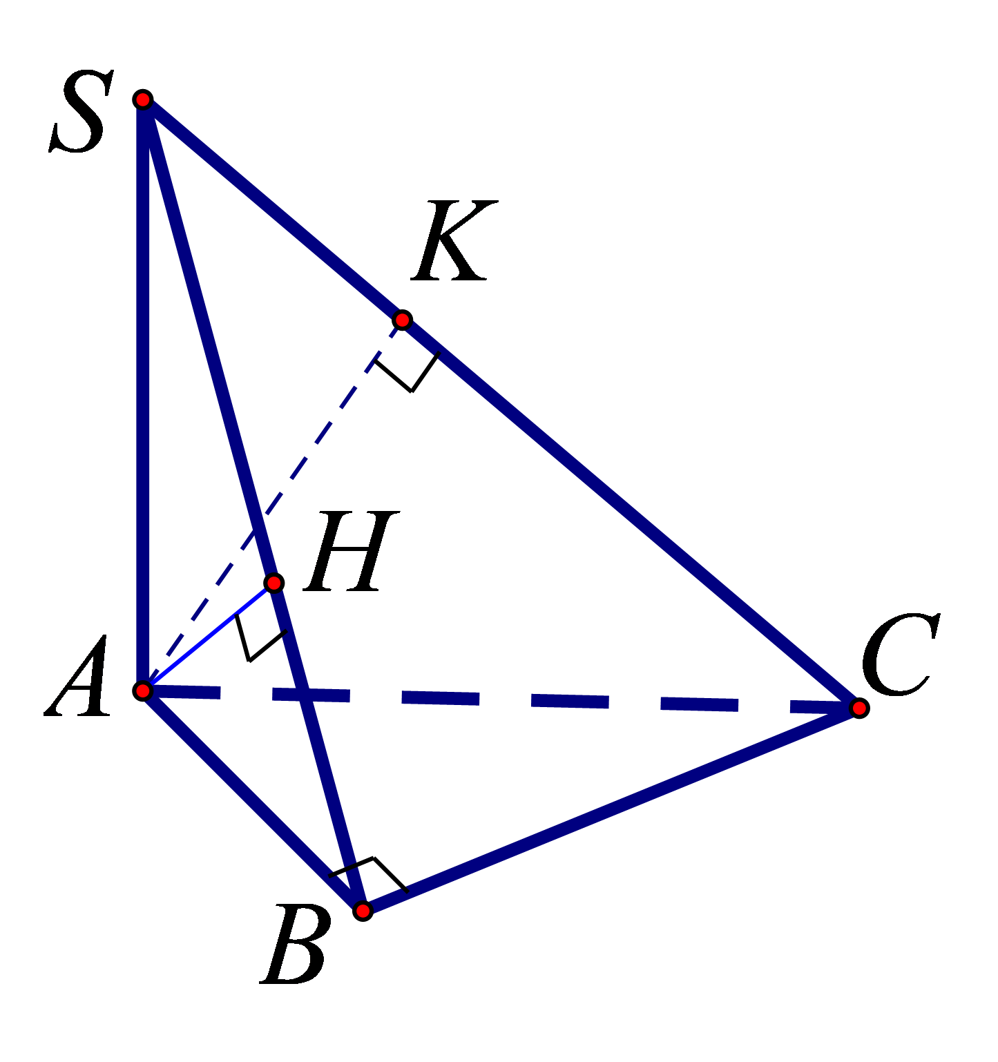 Ta có \(BC \bot SA,\,\,BC \bot (ảnh 1)