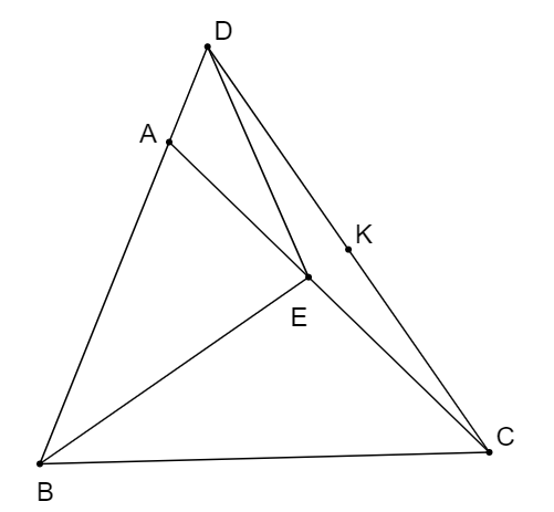 Cho \[\Delta ABC\], \(AB < BC\). Trên (ảnh 1)