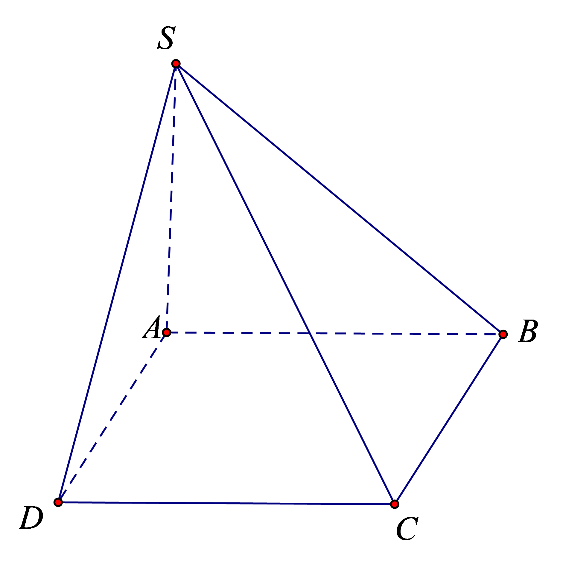 Ta có \(SA \bot \left( {ABCD} \right) \Rightarrow SA \bot BC\) mà \(BC \bot AB\) nên \(BC \bot \left( {SAB} \right)\). Chọn D. (ảnh 1)