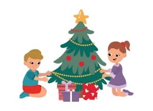 II. Look and circle. 3. Happy birthday. Merry Christmas. (ảnh 1)