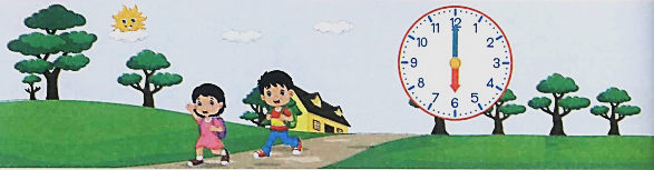 An và Bình đi học lúc mấy giờ? (ảnh 1)