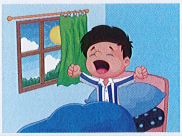 Vẽ thêm kim giờ và kim phút để đồng hồ chỉ giờ phù hợp: (1 điểm)  	Huy thức dậy lúc 6 giờ 15 phút.	  (ảnh 2)