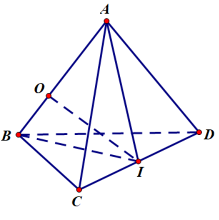 Cho tứ diện \(ABCD\) có \(AB = 4,\,AC = (ảnh 1)