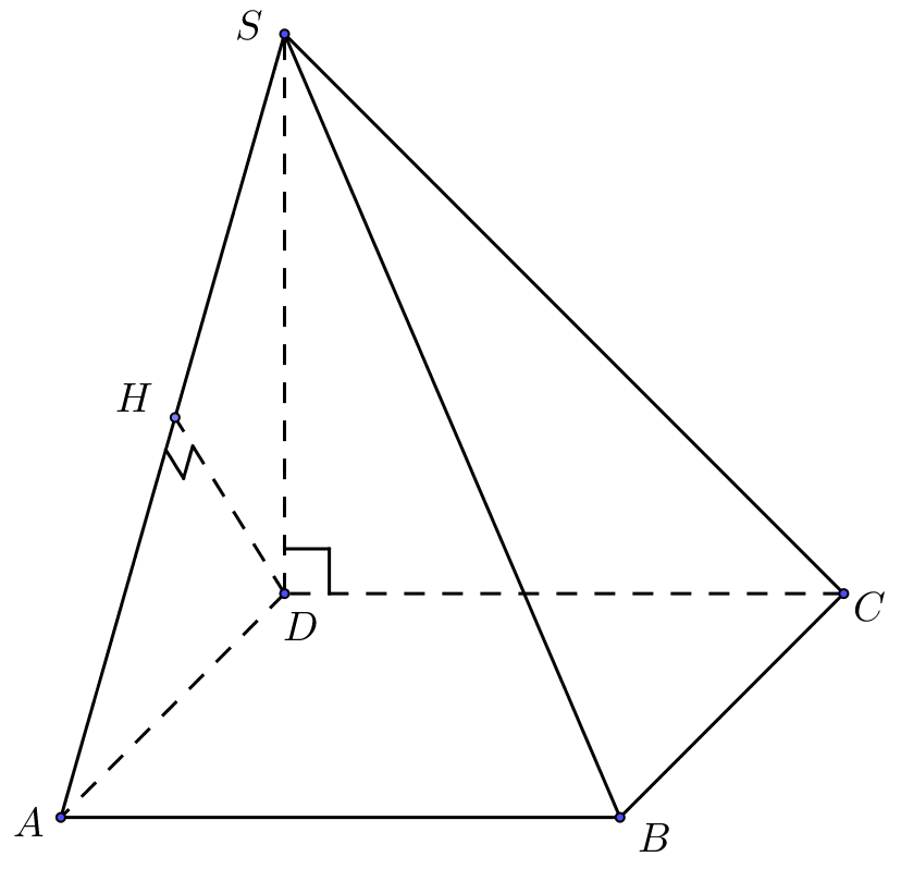 Cho hình chóp \(S.ABCD\) có đáy \(ABCD (ảnh 1)