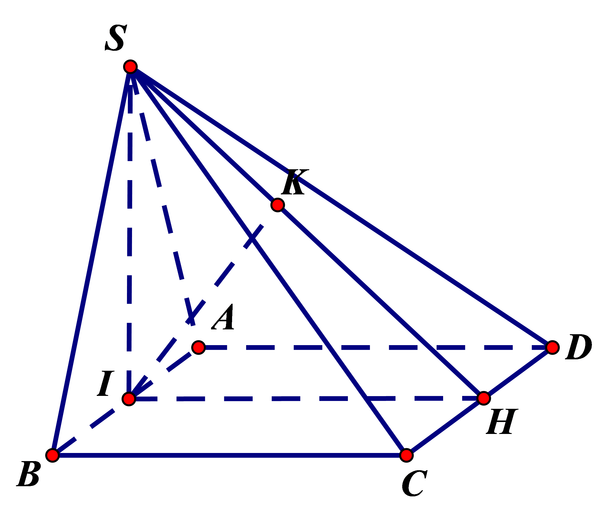 Cho h&igrave;nh ch&oacute;p \[S.ABCD\] c&oacute; đ&aacute;y l&agrave; h&igrave;nh vu&ocirc;n (ảnh 1)