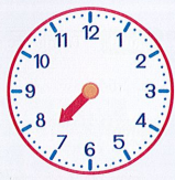 Vẽ thêm kim phút vào mỗi đồng hồ rồi điền vào chỗ trống: (2 điểm)  	Giờ chào cờ trường em bắt đầu lúc 7 giờ và kết thúc lúc 7 giờ rưỡi. Vậy giờ chào cờ của trường em kéo dài ….. phút.	  (ảnh 2)