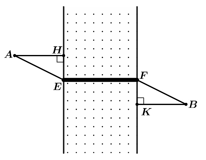 Hai th&agrave;nh phố \(A\) v&agrave; \(B\) c&aacute;ch nhau một c (ảnh 1)