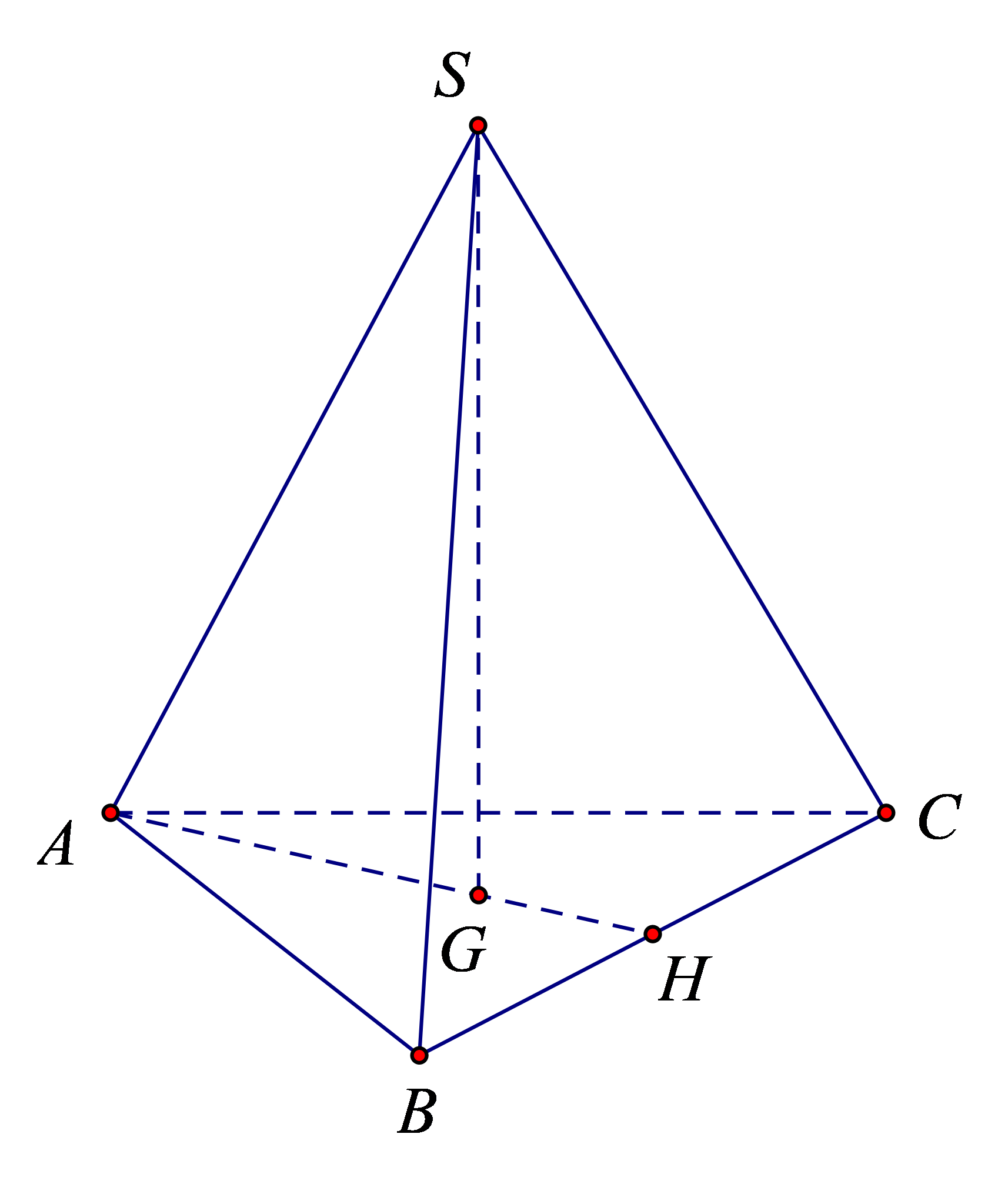 Vì \(SA \bot \left( {ABC} \right)\) nên \(SA \bot BC\) và \(AH \bot BC\) nên \(BC \bot \left( {SAH} \right) \Rightarrow BC \bot SH\). Khoảng cách từ \(S\) đến \(BC\) bằng độ dài đoạn thẳng \(SH\). Chọn D. (ảnh 1)