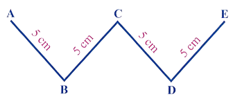 Viết phép tính và kết quả vào chỗ trống (1 điểm)   Độ dài đường gấp khúc ABCDE là: ....................................... = ....... (cm) (ảnh 1)