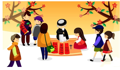 Bức tranh khiến em liên tưởng đến kì nghỉ nào trong năm?   (ảnh 1)