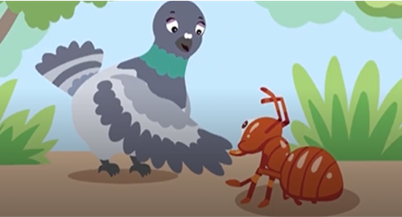A cartoon of a bird and ant

AI-generated content may be incorrect.