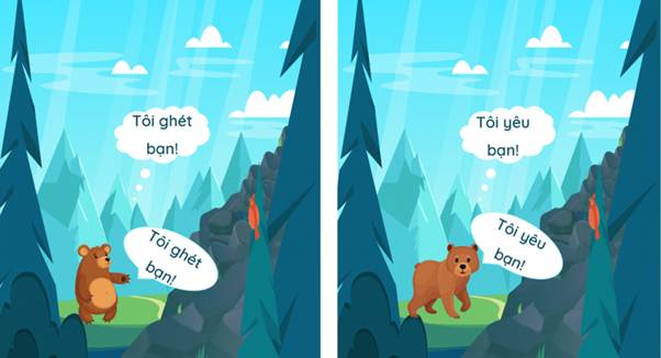 A cartoon of a bear and a bear in the woods

AI-generated content may be incorrect.