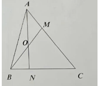 Cho tam giác ABC, trên cạnh AC lấy điểm M sao cho AM = 1/2 MC. (ảnh 1)