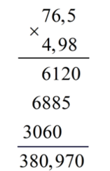 a) Đặt tính rồi tính: 76,5 × 4,98 b) Tính giá trị biểu thức: 2025 – 401,66 : (32,5 + 9,78)  (ảnh 1)