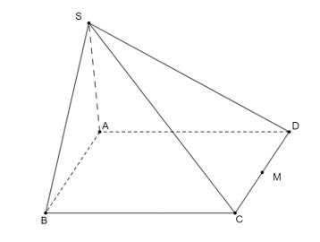 Cho hình chóp S.ABCD có đáy là hình bình hành (ảnh 1)