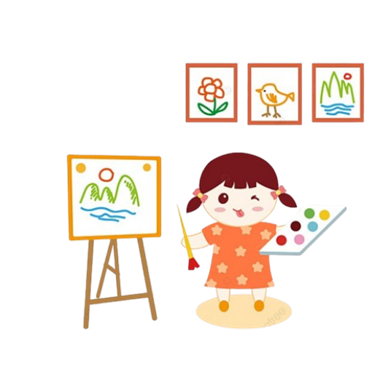 A cartoon child painting on canvas
AI-generated content may be incorrect.