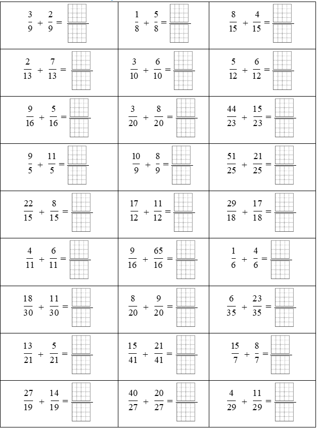 Phép cộng phân số 3/9 + 2/9 = (ảnh 1)