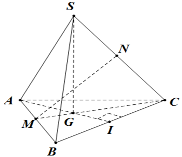 Cho hình tam giác đều S.ABC có cạnh đáy bằng a và cạnh bên bằng b (a khác b). Các mệnh đề sau đúng hay sai? (ảnh 1)