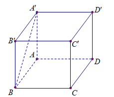 Cho hình lập phương ABCD.A'B'C'D'. Góc giữa hai đường thẳng BA' và CD bằng: (ảnh 1)