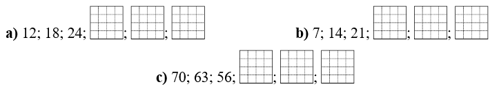 Viết tiếp ba số thích hợp vào chỗ trống để được dãy số có quy luật: (ảnh 1)