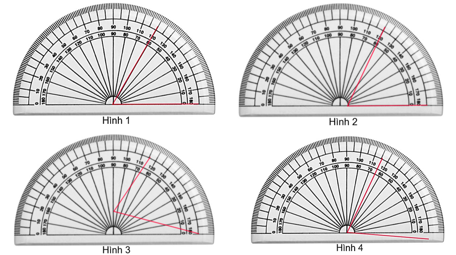 Cách đặt thước đo góc trong hình nào dưới đây là đúng? (ảnh 1)